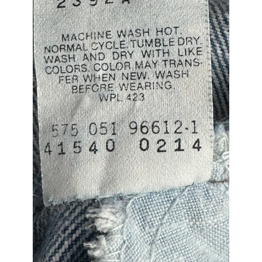 VTG 90's Levi's 540 Relaxed Fit 100% Cotton Brown Tab Men's Denim‎ Jeans 46x30